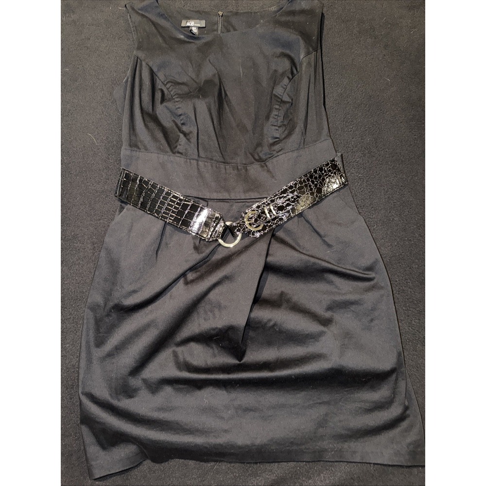 AGB black‎ sleeveless career belted dress With Pockets Women's Size 18